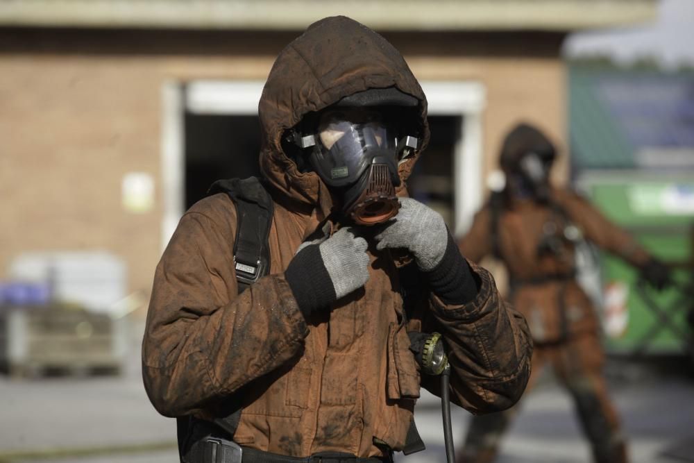 Prácticas de rescate en el Centro de Salvamento de Veranes.