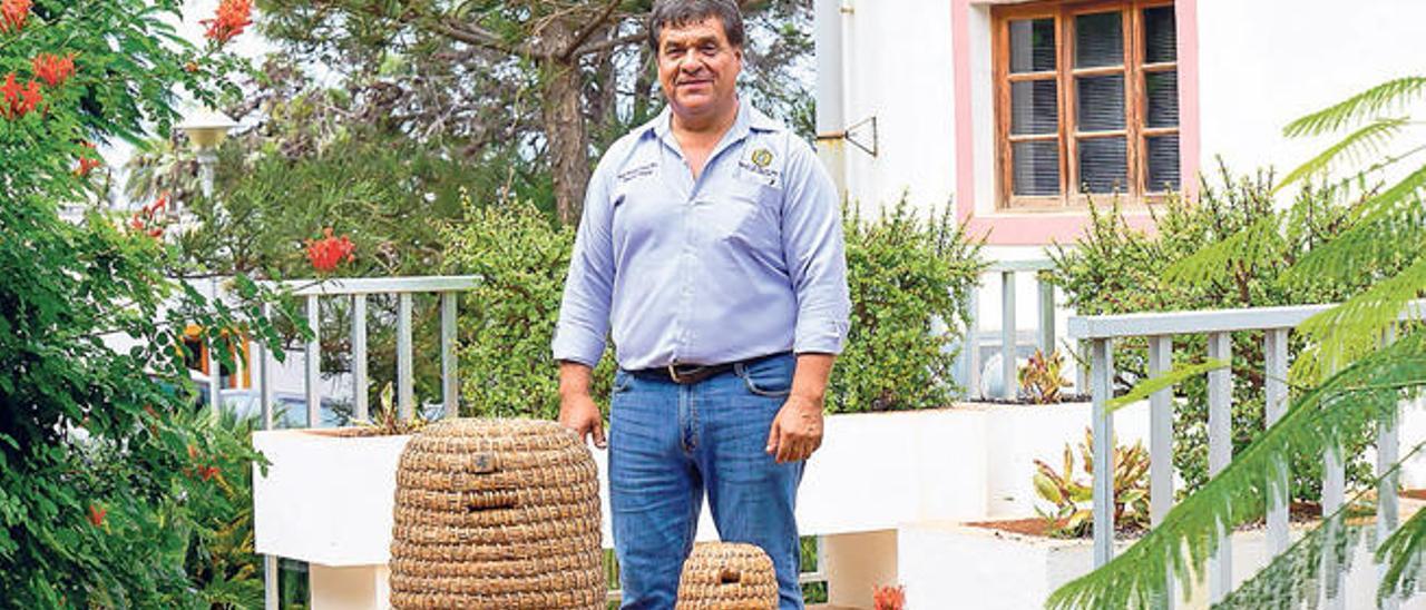 José Rafael Limón, ayer en la Granja Agrícola del Cabildo en Arucas.