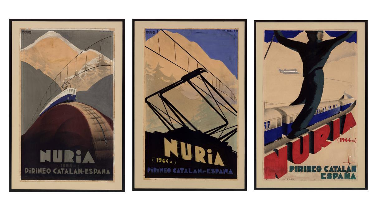 Tres dels cartells presentats al certamen publicitari de 1930