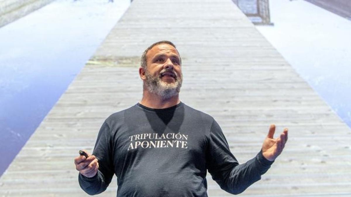 Ángel León, este jueves durante su conferencia dentro de Blue Zone Forum, organizado por Zona Franca de Cádiz y su incubadora tecnológica, Incubazul.