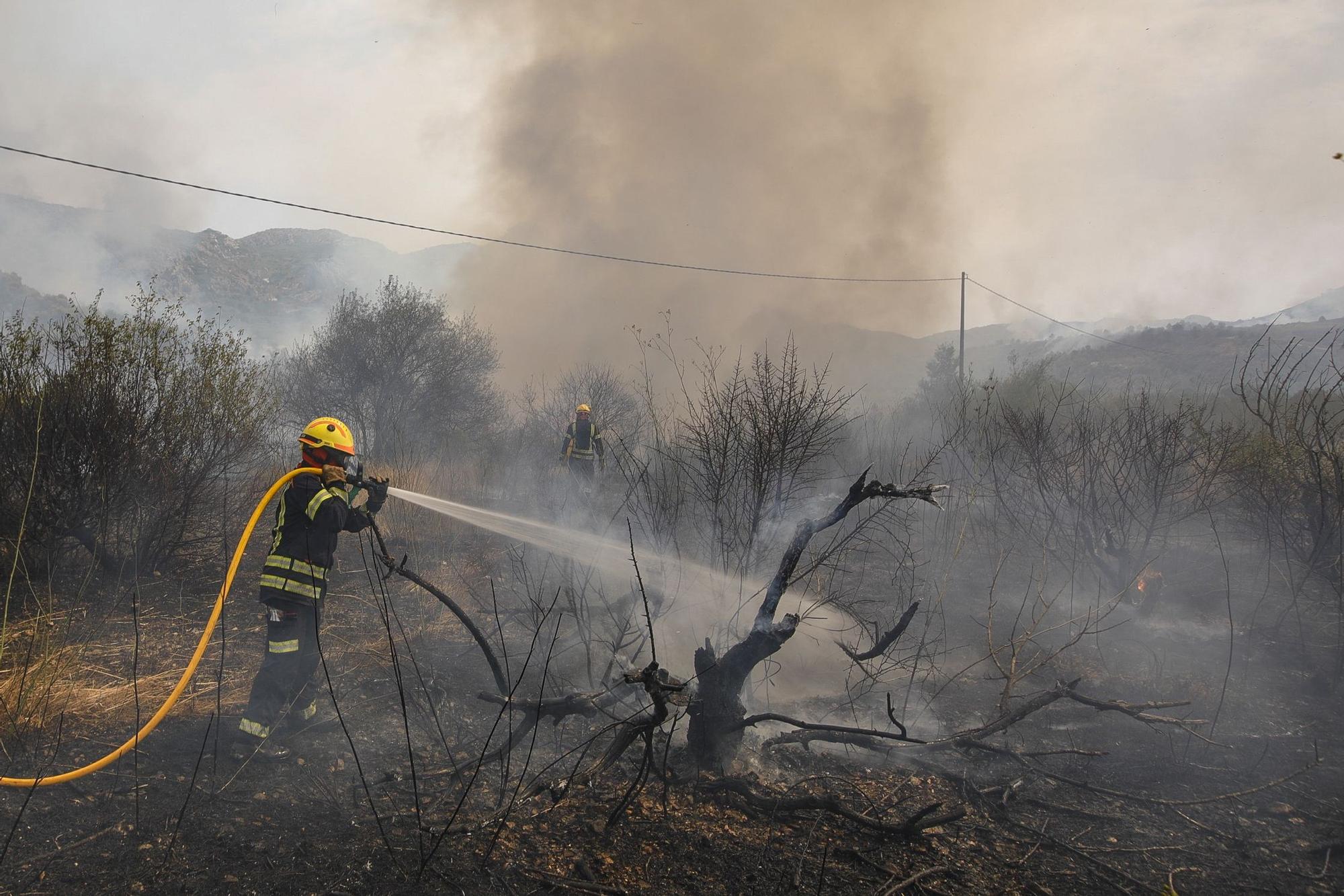 El incendio de la Vall d'Ebo sigue propagándose