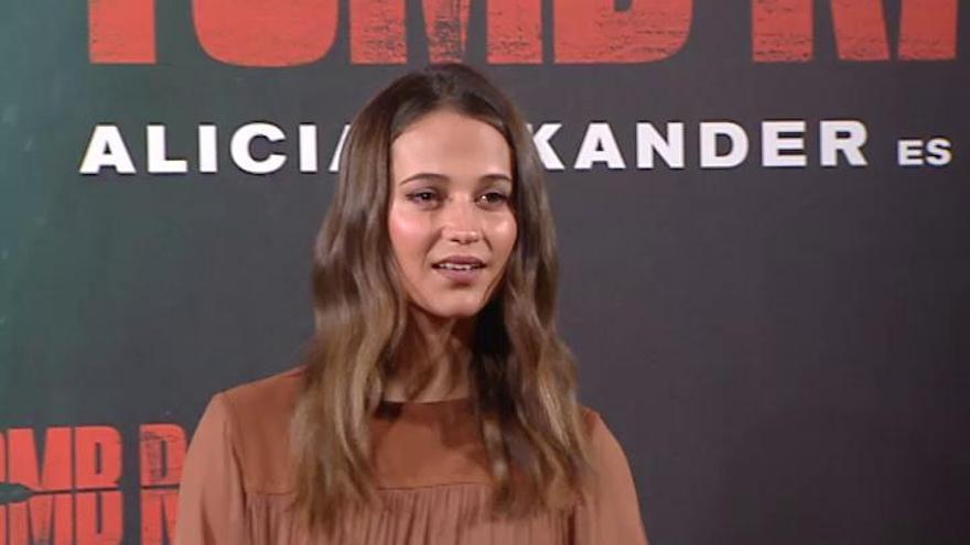 Alicia Vikander presenta la nueva entrega de 'Tomb Raider'