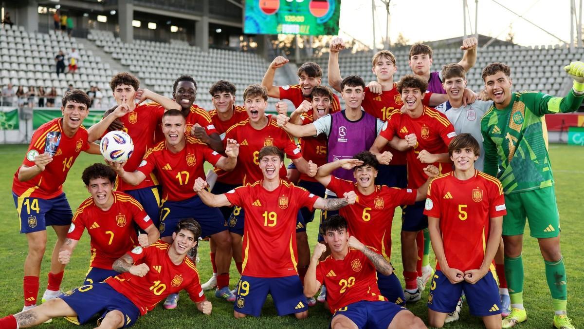 Así celebró la Sub-19 el pase a la final del Europeo
