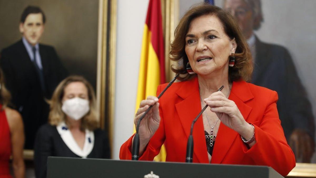 La ya exvicepresidenta del Gobierno, Carmen Calvo