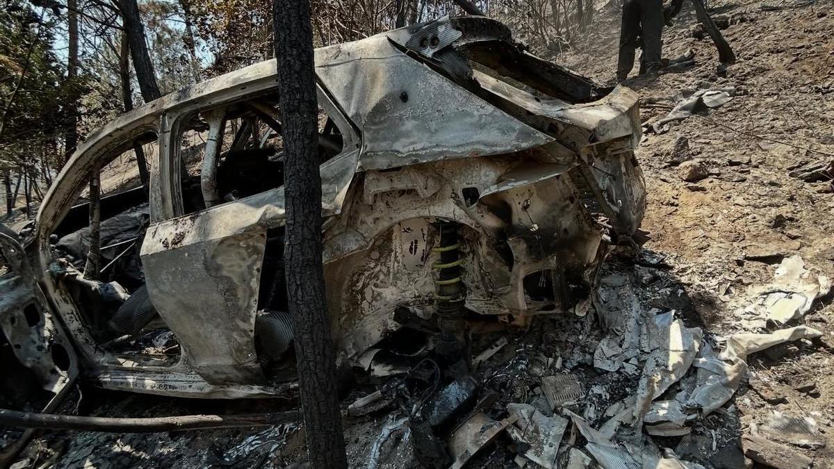 Estado del coche tras el accidente.