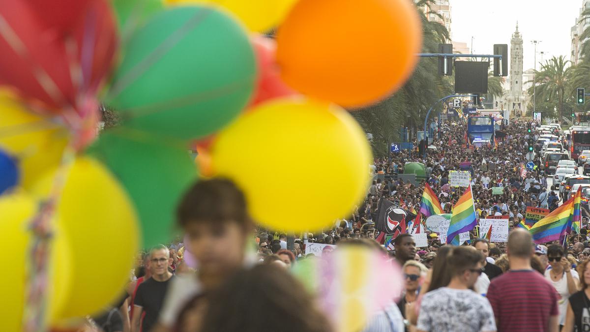 Imagen de la última edición de la fiesta del Orgullo celebrada en Alicante