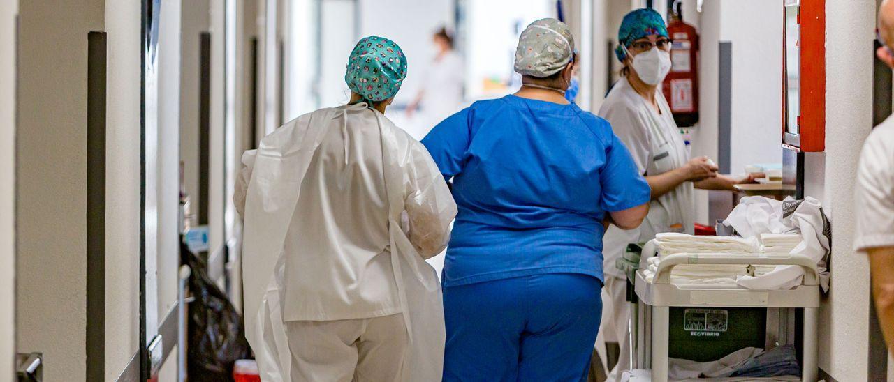 Imagen del interior de un hospital alicantino durante la pandemia