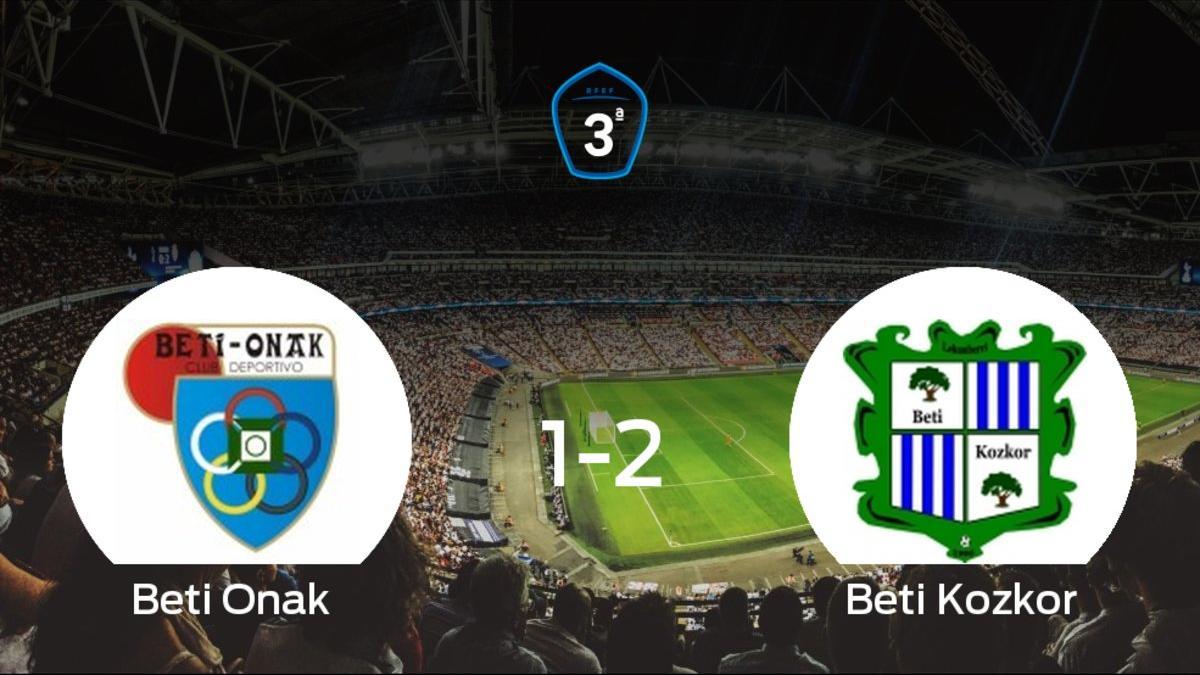 El Beti Kozkor derrota 1-2 al Beti Onak y se lleva los tres puntos