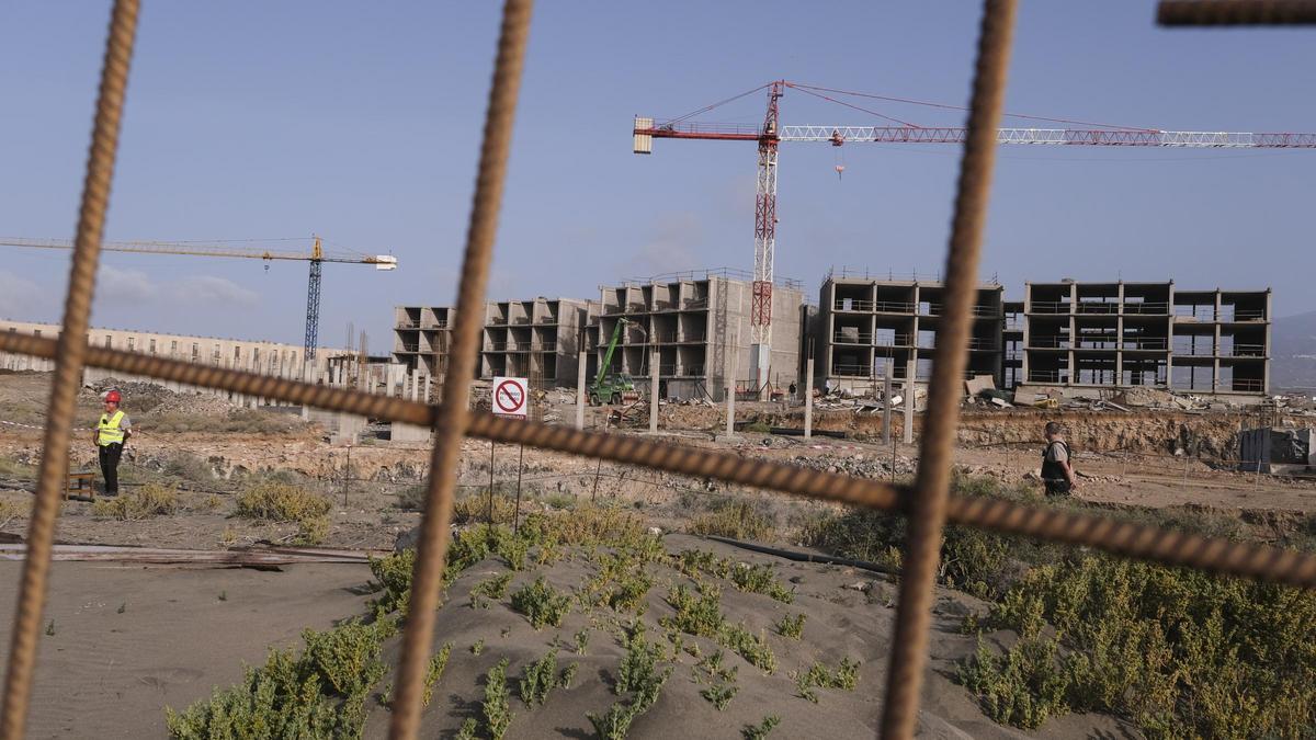 Obras del hotel de La Tejita.