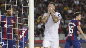 Sergio Ramos se marcó un autogol en la primera vuelta ante el FC Barcelona