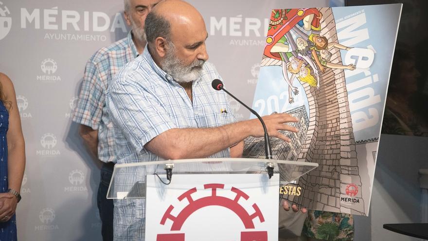 La Feria de Mérida ya tiene cartel: una montaña rusa en el Arco de Trajano