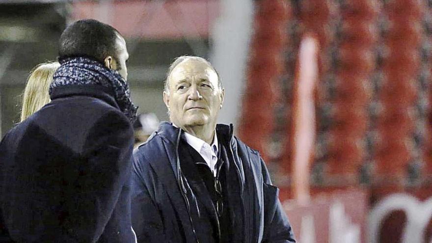 El presidente del Real Mallorca, Andy Köhlberg, estuvo ayer en Son Moix.