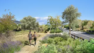 Mataró continúa con la renaturalización urbana: mejoras en el paseo de la riera de Argentona y huertos urbanos en el Sorrall