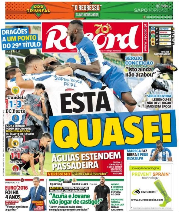 Portada RECORD viernes 10 julio 2020