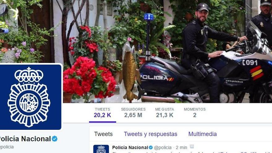 La Policía promociona la fiesta de los Patios en la red