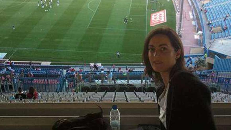 Lorena Gallego, en un partido de fútbol. / facebook