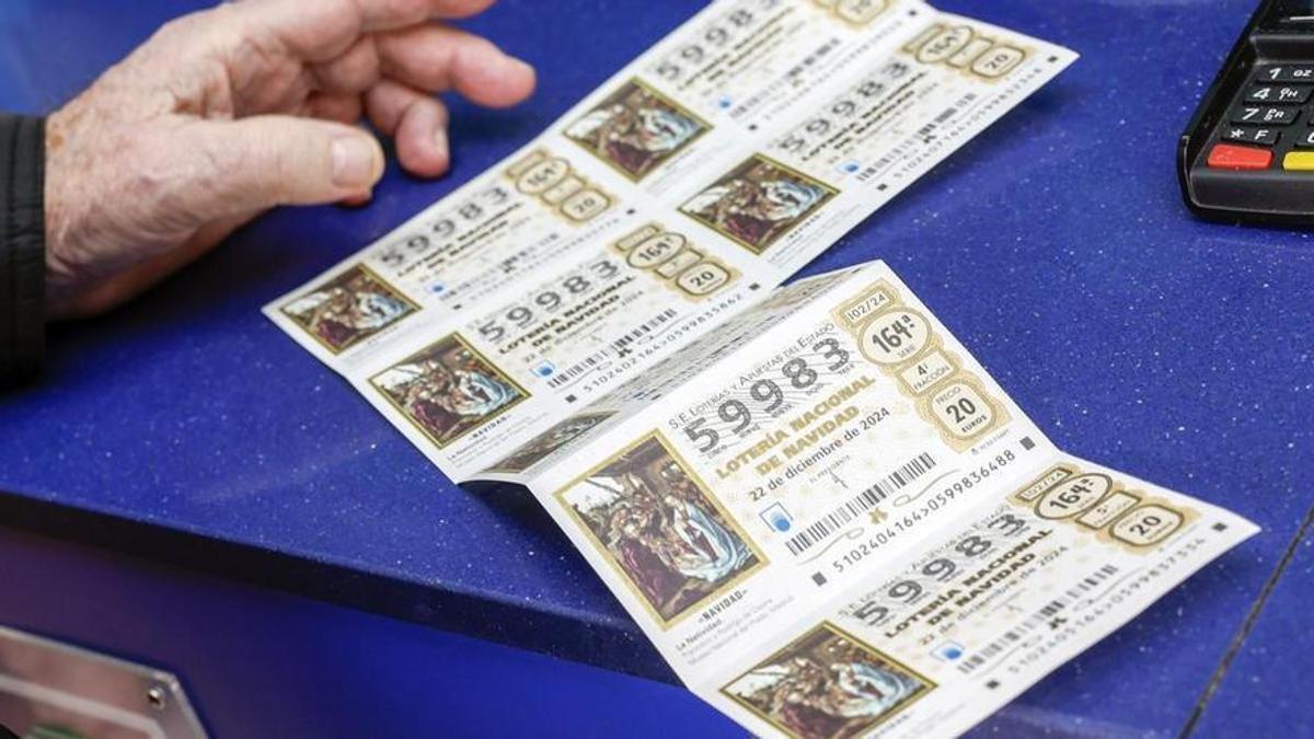 Décimos de Lotería de Navidad.