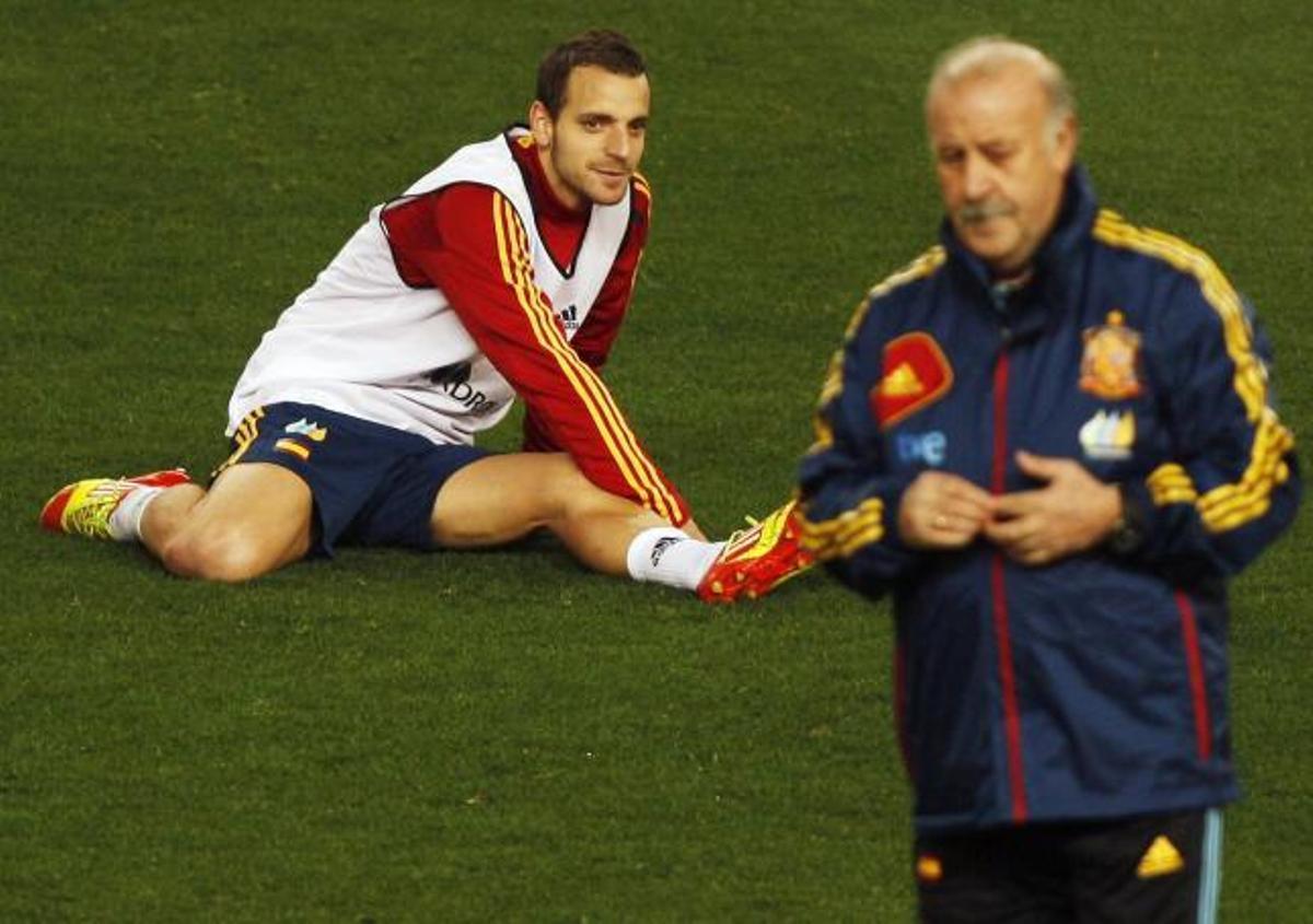 Soldado en un entrenamiento de la Selección Española