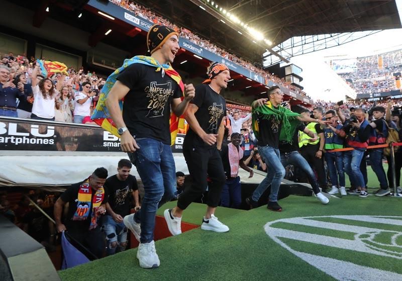 Celebración del Valencia CF campeón de Copa