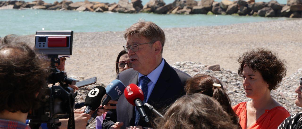 Puig ha visitado este lunes las obras en la playa de Almenara.