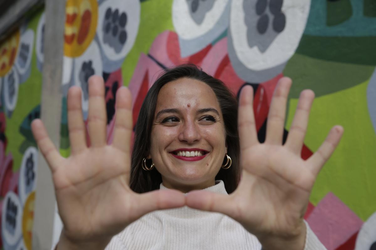 La artista catalana Judit Neddermann, el pasado 4 de mayo en Barcelona.