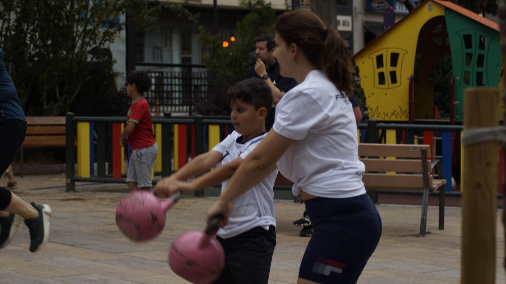 Exhibición de halterofilia y CrossFit en Plaza de la Puebla, Zamora.