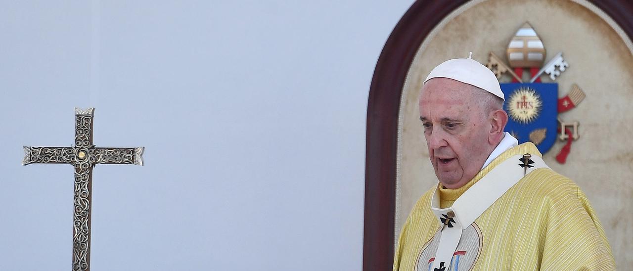 El Papa Francisco, durante la misa oficiada en Budapest.