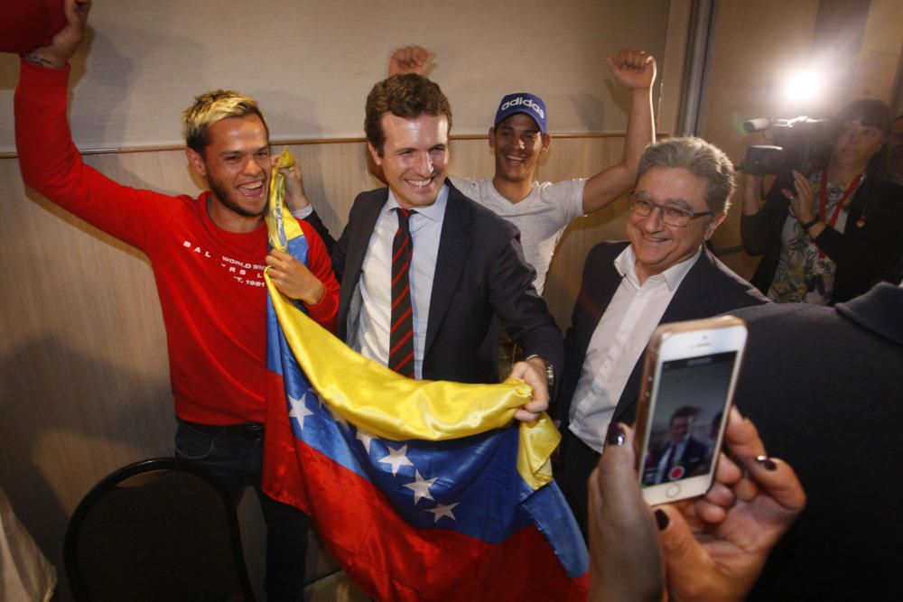 Visita del líder del PP, Pablo Casado, a Girona.