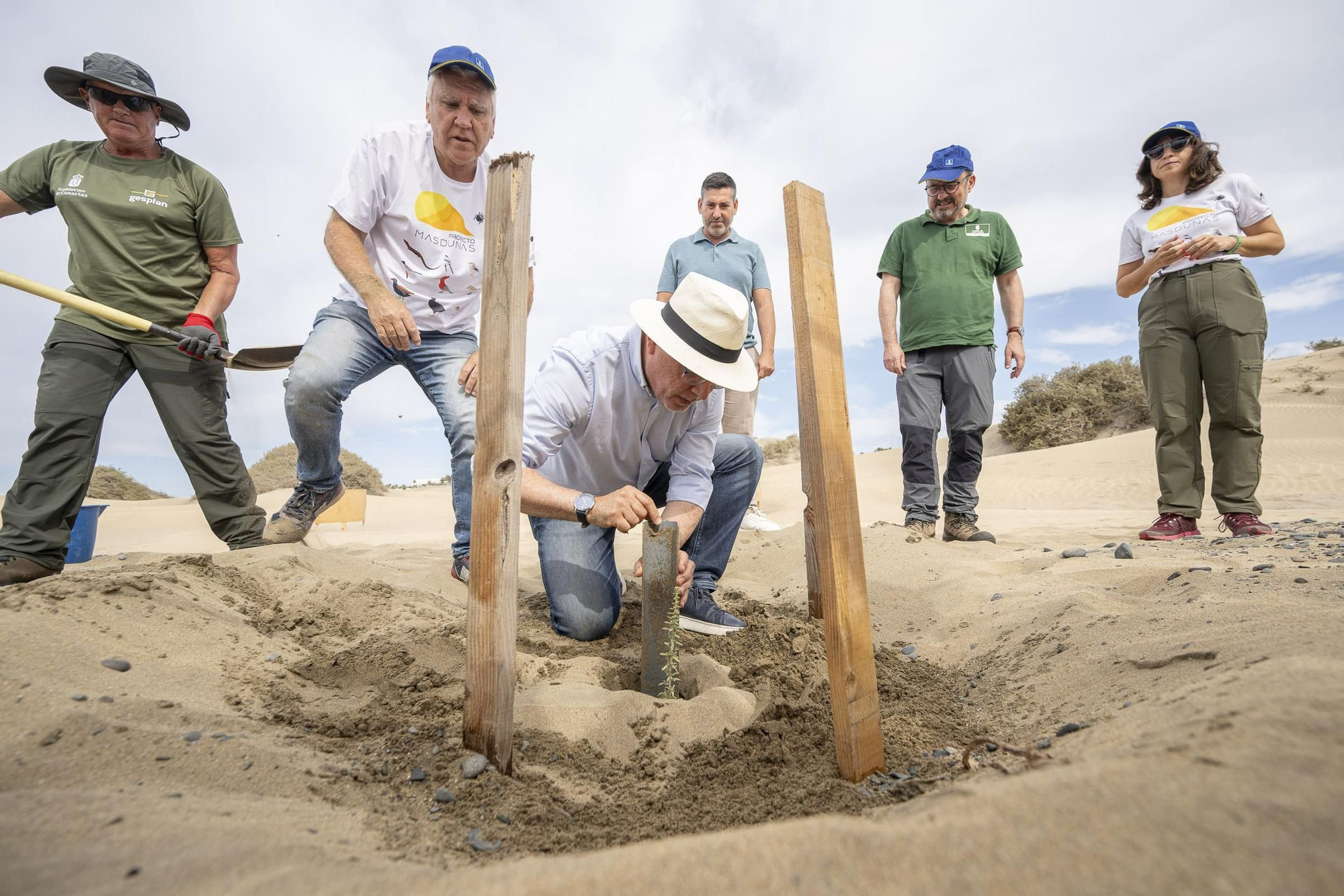 El Cabildo realiza una visita a la zona de actuación del Proyecto Masdunas II