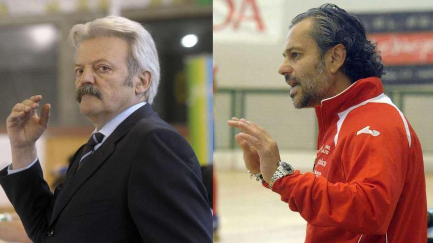 Carlos Gil y Juan Copa, entrenadores del Liceo y Cerceda.