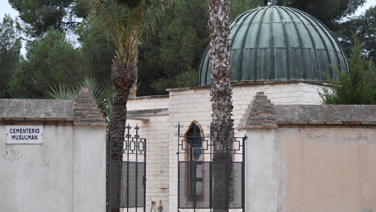 Detalle del cementerio musulmán que hay en el camposanto de Espinardo, en Murcia.