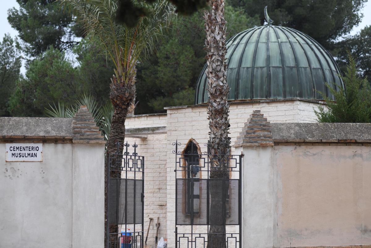 Detalle del cementerio musulmán que hay en el camposanto de Espinardo, en Murcia.