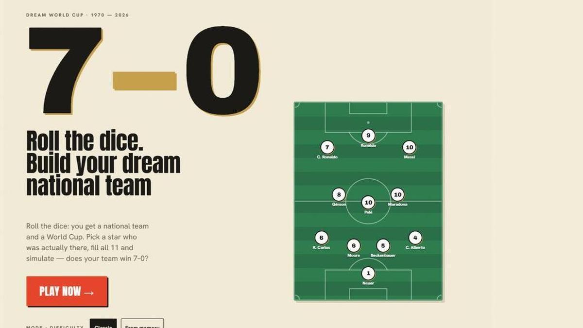 7a0, el juego viral (y gratuito) que pone a prueba a los aficionados antes del Mundial 2026