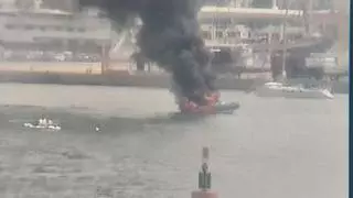 La explosión de una lancha junto al Club de Mar de Palma provoca dos heridos