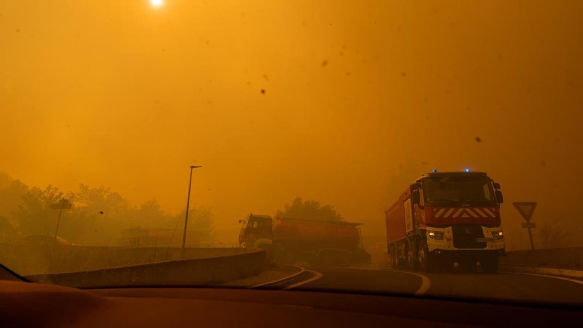 Imatge de l'incendi de la Catalunya Nord.