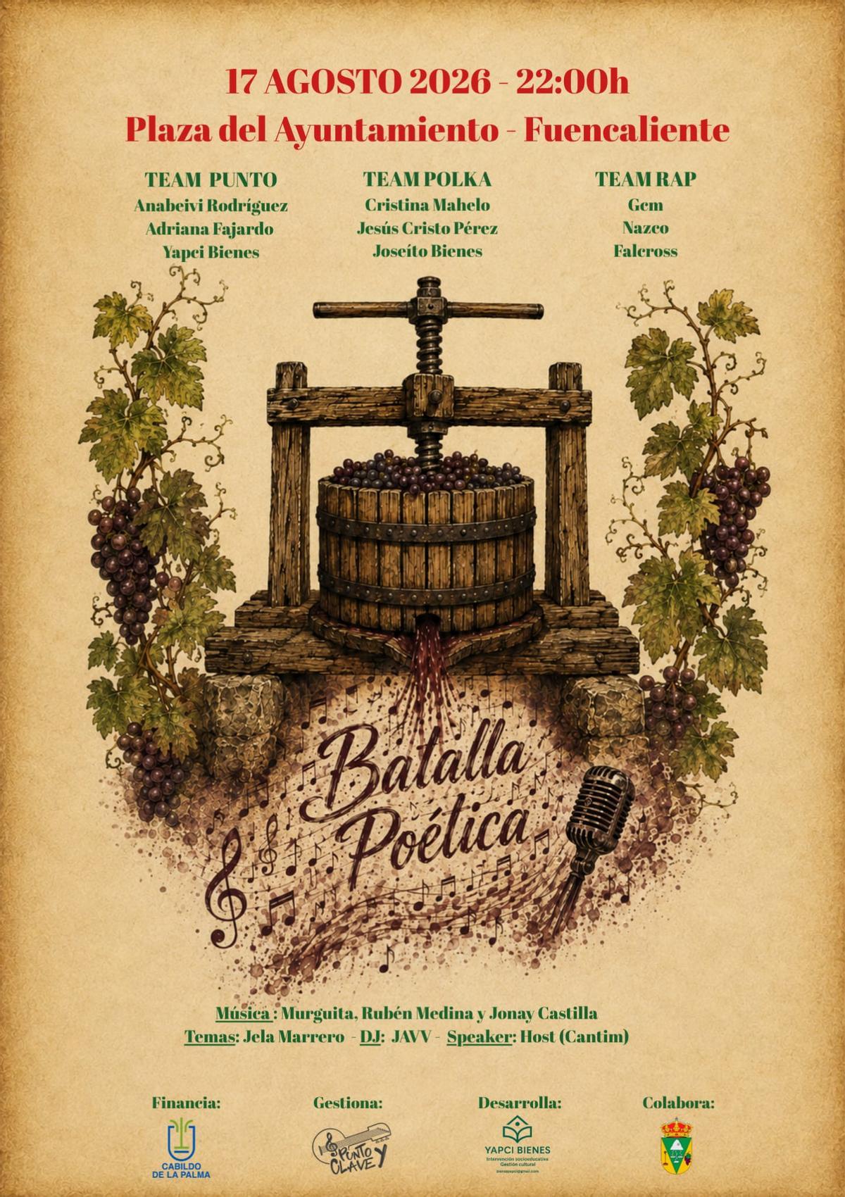 Cartel de 'Batalla Poética'.