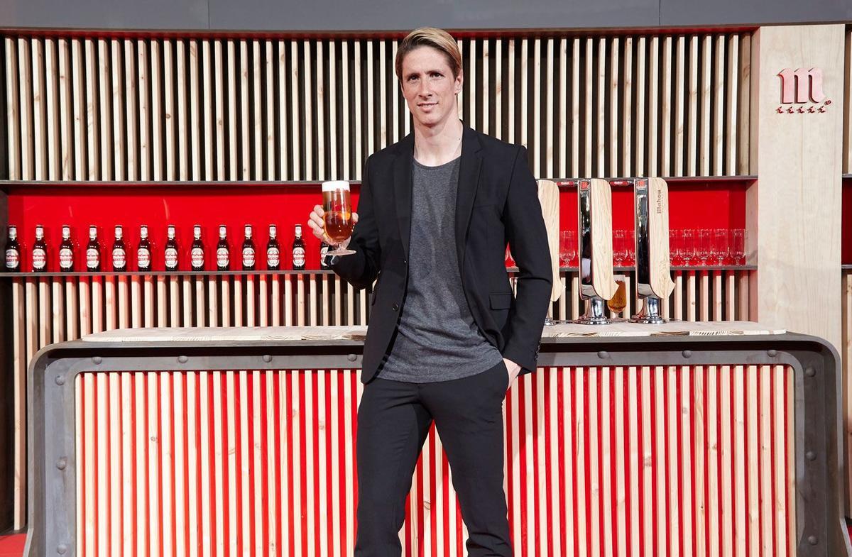 Fernando Torres en la presentación de la nueva campaña de Mahou