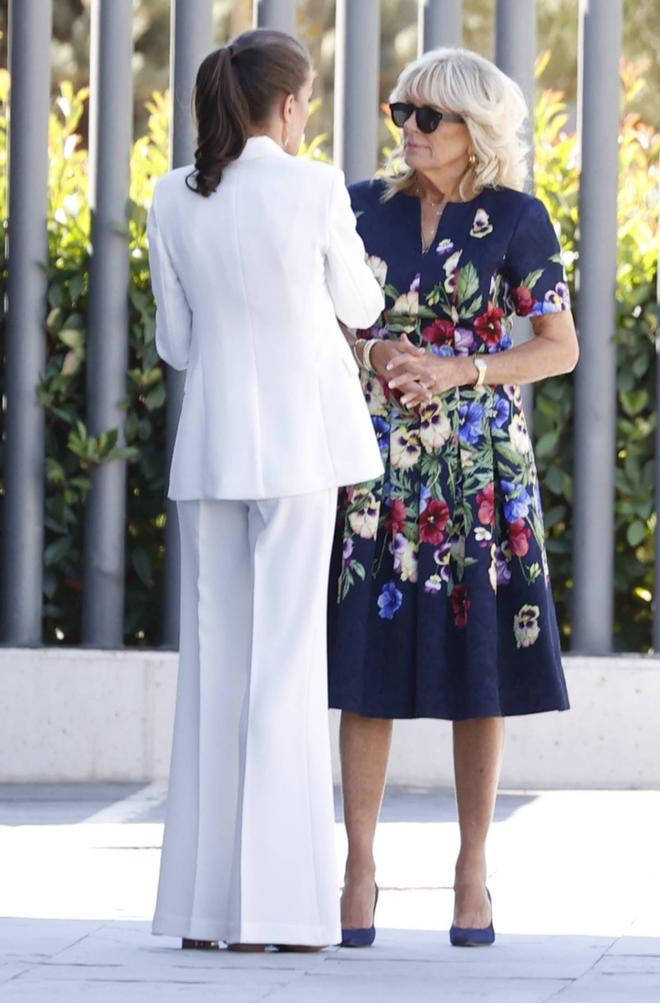 El segundo encuentro de la reina Letizia y Jill Biden en Madrid