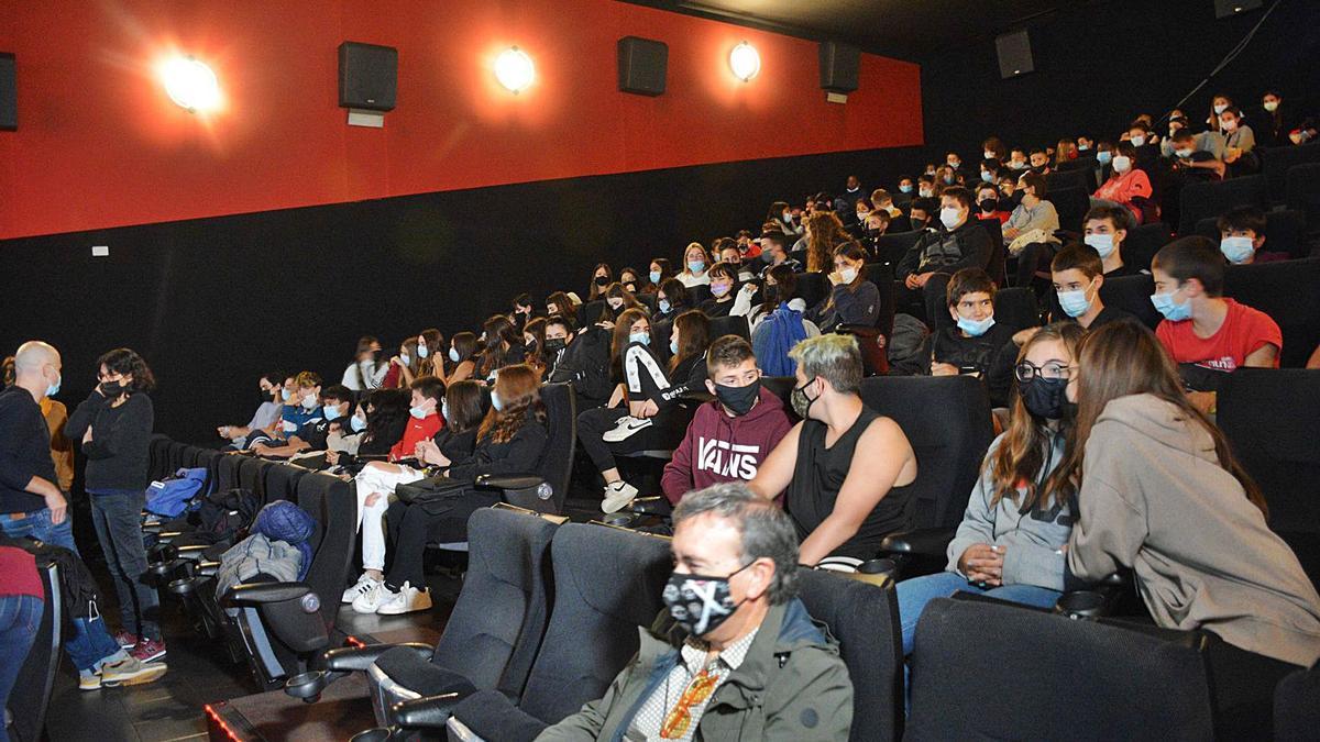 Una de les sales dels cines Olot ahir abans de la projecció