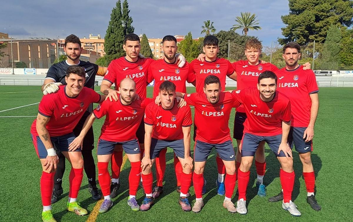 Once titular de la UE Tavernes ante el Paiporta CF