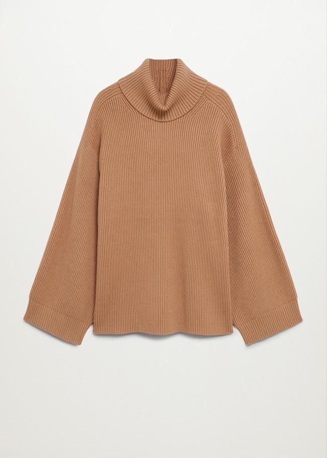 Jersey canalé de cuello alto, de Mango