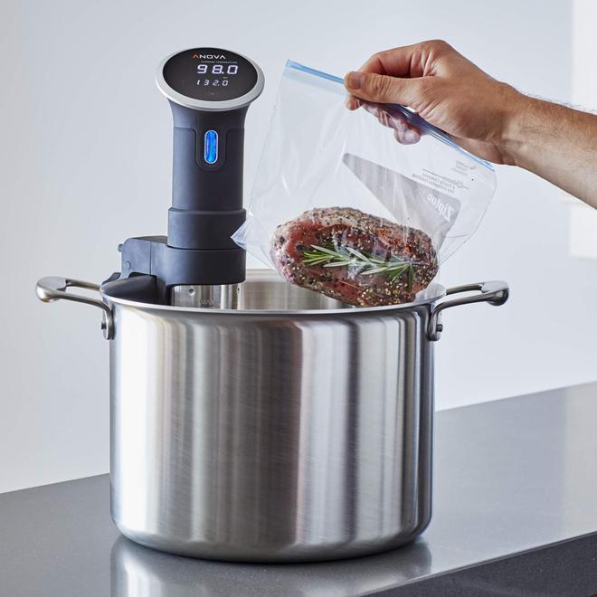 Anova – Vaporera para cocinar al vacío, con Wi-Fi, segunda generación, 900 W, acero inoxidable, 38 cm