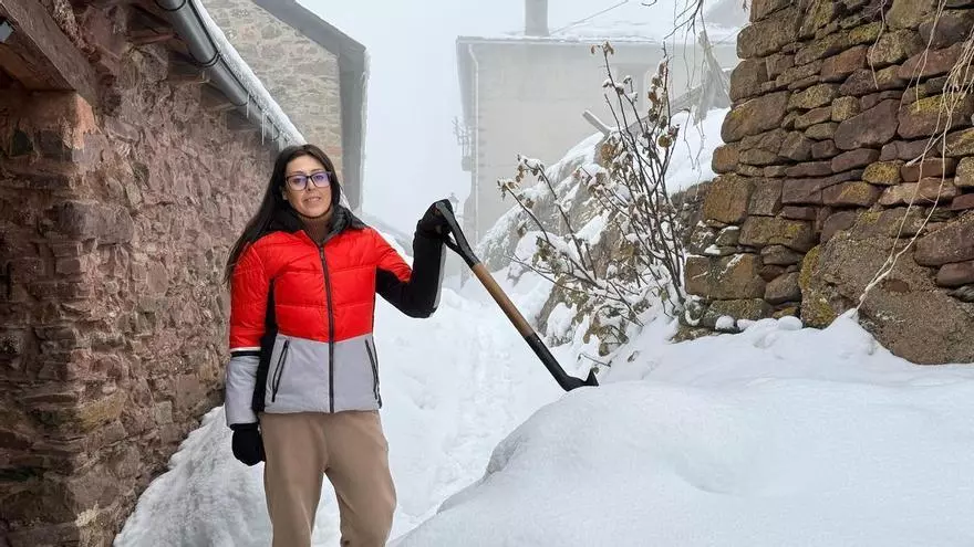 VÍDEO | Rubió, el poble més alt de Catalunya, nevat