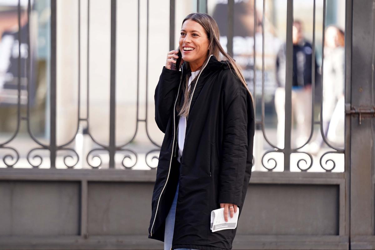 La portavoz de Junts en el Congreso, Miriam Noguera, antes de la comisión de Justicia