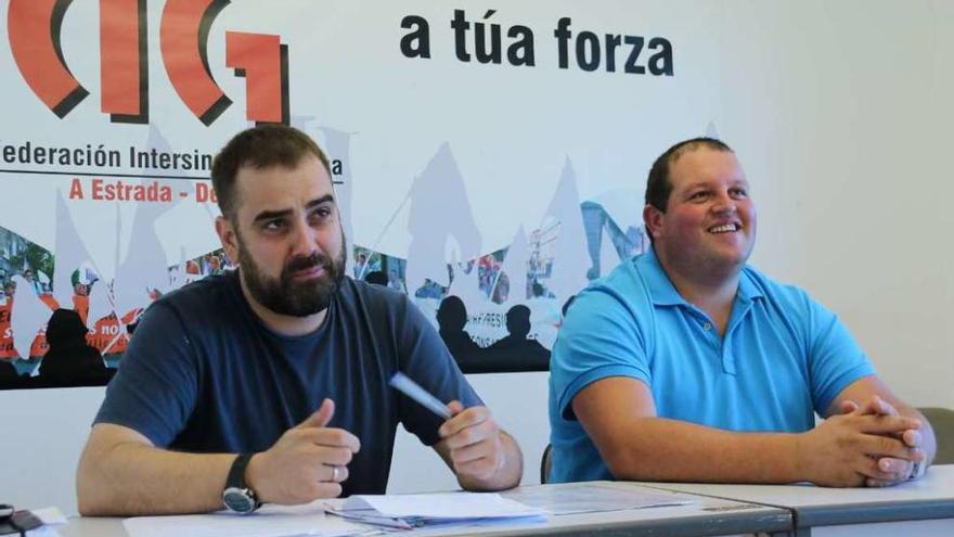 Antón Álvarez Merallo y Diego Rodríguez Tato, durante la rueda de prensa. // Bernabé