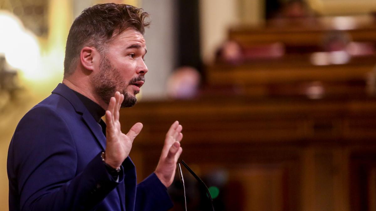 El portaveu d&#039;ERC al Congreso, Gabriel Rufián, en una imatge d&#039;arxiu