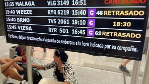 Todos los vuelos o cancelados o retrasados, hoy, en Palma.