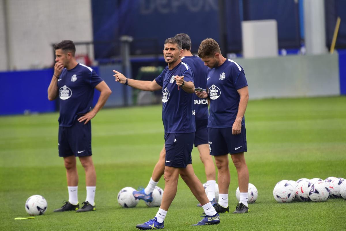 Entrenamiento del Dépor en Abegondo en la tercera semana de pretemporada