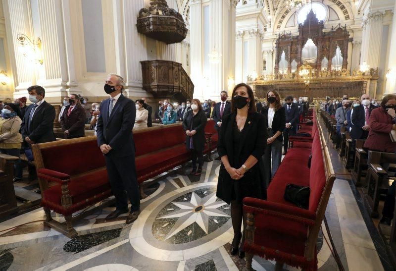 La basílica del Pilar recibe a los zaragozanos con aforo reducido y medidas de seguridad