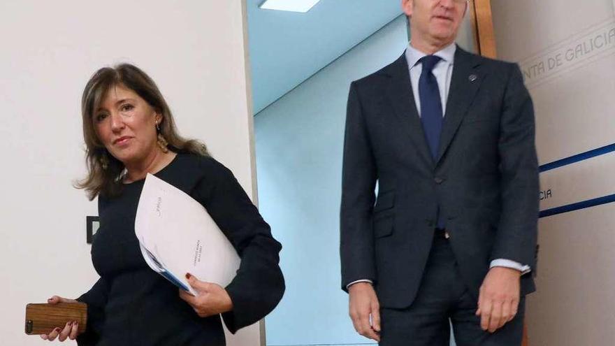 Beatriz Mato y Feijóo, ayer, tras el Consello de la Xunta.